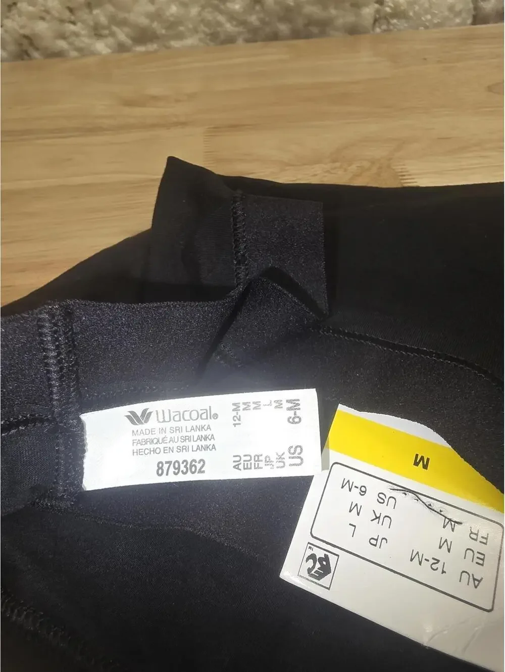 WACOAL UNDERSTATED COTTON HI‑CUT BRIEF BLACK SIZE MEDIUM